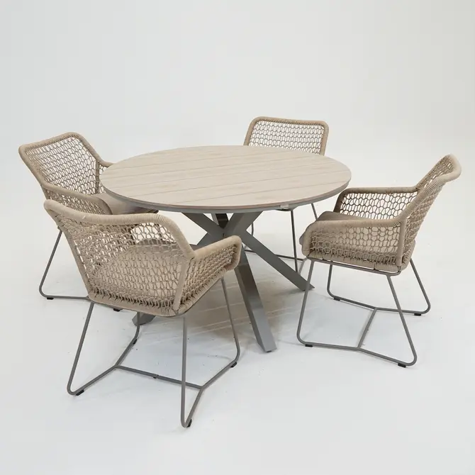 Emilia eetstoel bruin sfeer, Vita tuinmeubelen, Tuincentrumoutlet.com