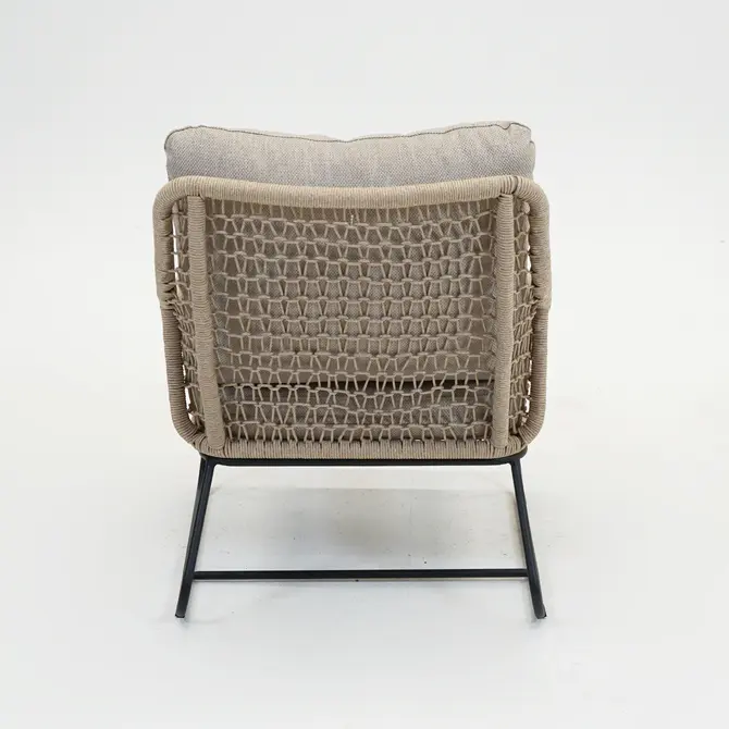 Emilia lounge stoel bruin achterkant, Vita tuinmeubelen, Tuincentrumoutlet.com