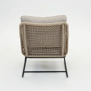 Emilia lounge stoel bruin achterkant, Vita tuinmeubelen, Tuincentrumoutlet.com