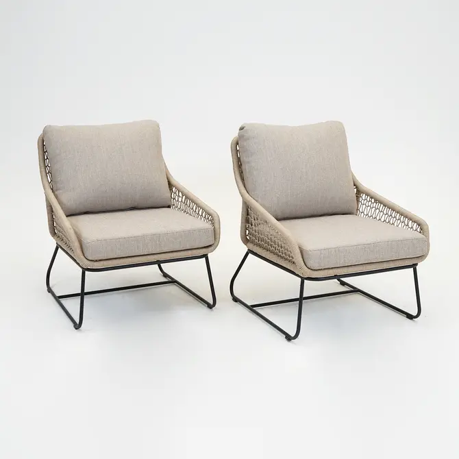 Emilia lounge stoel bruin set, Vita tuinmeubelen, Tuincentrumoutlet.com