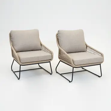Emilia lounge stoel bruin set, Vita tuinmeubelen, Tuincentrumoutlet.com