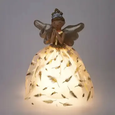 ENGEL MET LED 22X36CM GOUD, Koopman, Tuincentrumoutlet.com