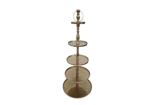 Etagère 5-lagen h140cm brush goud, Lesli Living, tuincentrumoutlet.com