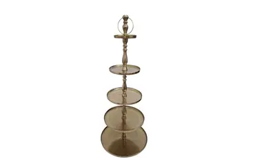 Etagère 5-lagen h140cm brush goud, Lesli Living, tuincentrumoutlet.com