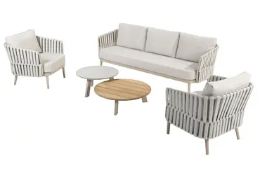 Eva loungeset met Emma salontafels set 1, 4 Seasons Outdoor, Tuincentrum Outlet