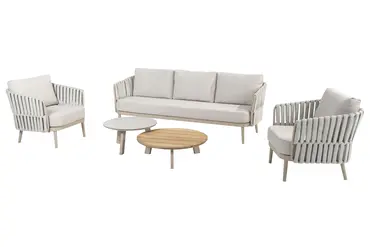 Eva loungeset met Emma salontafels set 2, 4 Seasons Outdoor, Tuincentrum Outlet