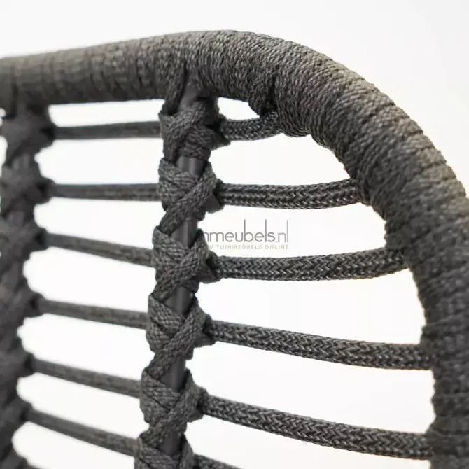 Fabrice dining chair Anthracite detail zij, 4 Seasons Outdoor, tuinmeubels