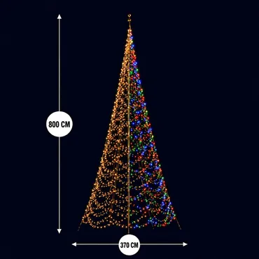 Fairybell Premium luminous switch 800cm 1536led afmetingen, Fairybell, tuincentrumoutlet.com