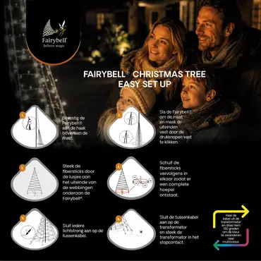 Fairybell Premium luminous switch 800cm 1536led installatie, Fairybell, tuincentrumoutlet.com