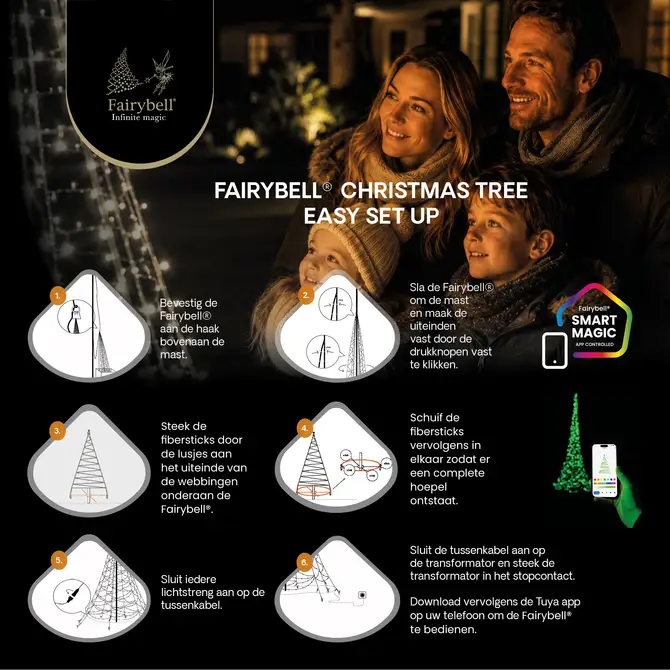 Fairybell Pro smart magic 600cm 1152led rgbw instructie, Fairybell, tuincentrumoutlet.com