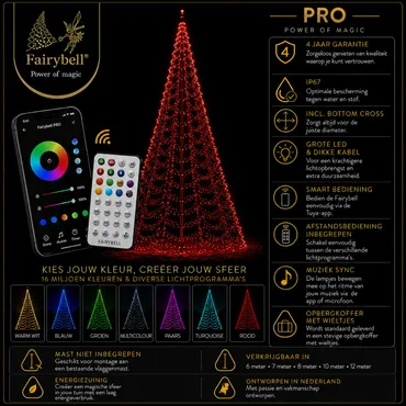 Fairybell Pro smart magic 800cm 1536led rgbw informatie, Fairybell, tuincentrumoutlet.com