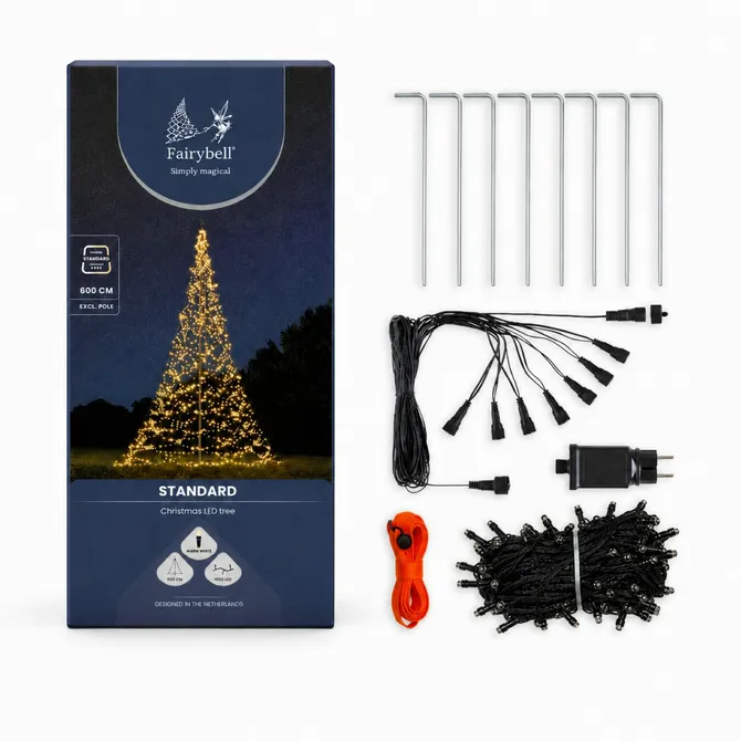Fairybell standaard 600cm 1200led ww verpakking, Fairybell, tuincentrumoutlet.com