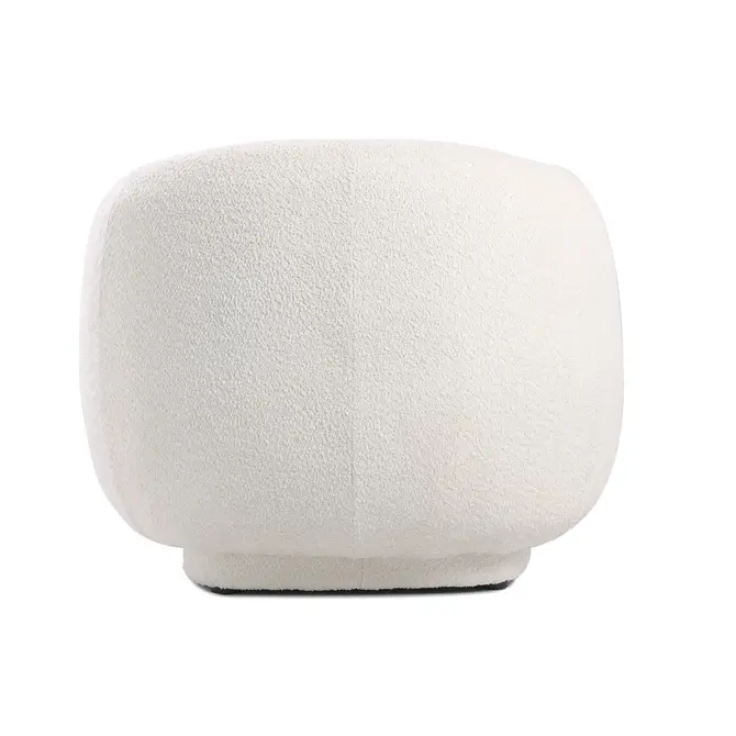 Fauteuil Aimee in stof Bouclé naturel achter, Kolony, tuincentrumoutlet