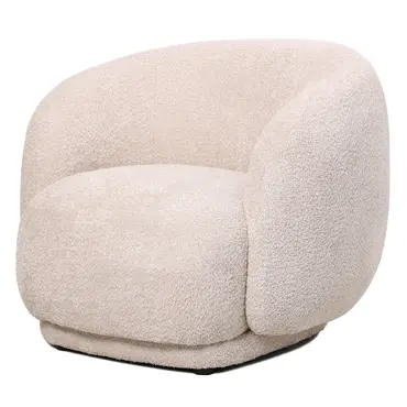 Fauteuil Aimee in stof Bouclé zand, Kolony, tuincentrumoutlet