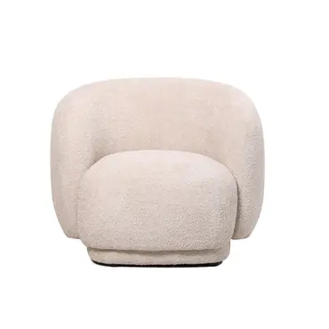 Fauteuil Aimee in stof Bouclé zand voor, Kolony, tuincentrumoutlet