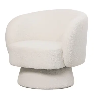 Draaifauteuil Esmee in stof Bouclé naturel, Kolony, tuincentrumoutlet