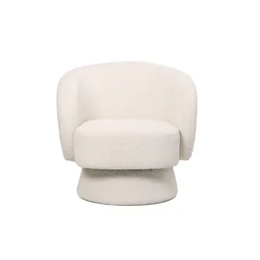 Draaifauteuil Esmee in stof Bouclé naturel voor, Kolony, tuincentrumoutlet