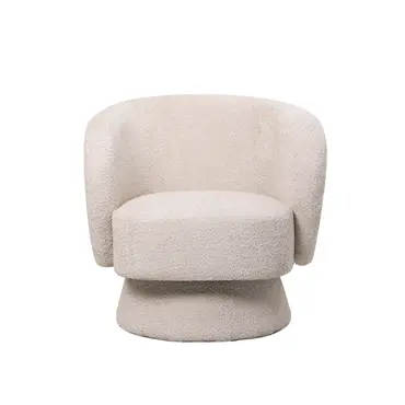 Draaifauteuil Esmee in stof Bouclé zand voor, Kolony, tuincentrumoutlet