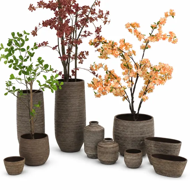 Fles tokio d19h20cm bruin sfeer, HS Potterie, Tuincentrumoutlet.com