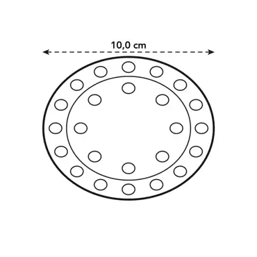 floorprotector rond 10cm transparant afmetingen, Elho, tuincentrumoutlet