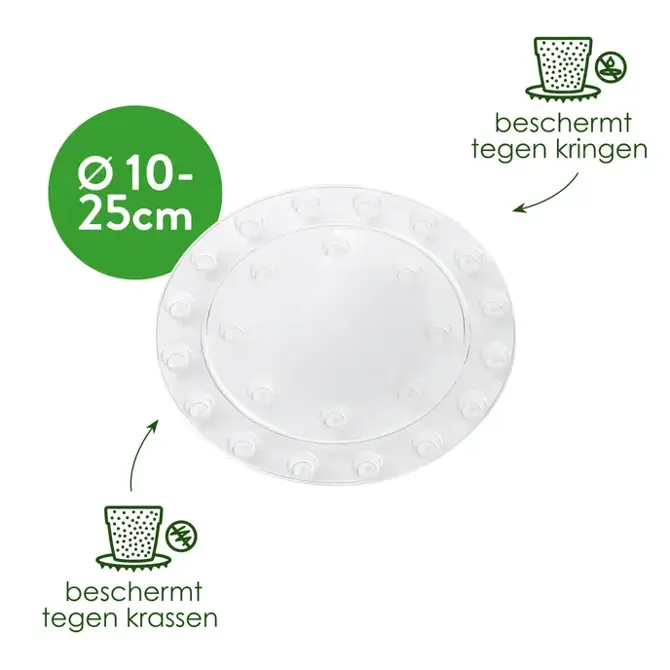 floorprotector rond 12,5 cm transparant USP'S, Elho, tuincentrumoutlet