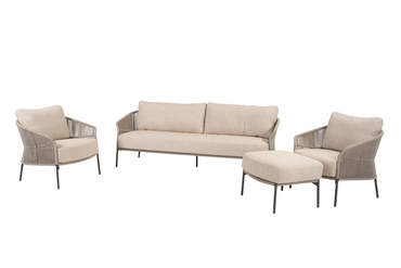 Florence loungeset 4-delig terre, 4 Seasons Outdoor, tuincentrumoutlet.com