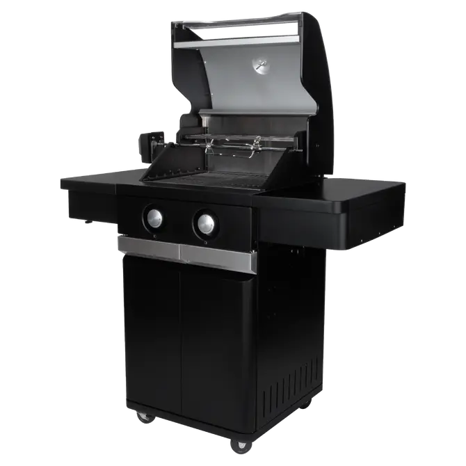 Gasbarbecue leonardo 2-branders schuin open, Boretti, tuincentrumoutlet