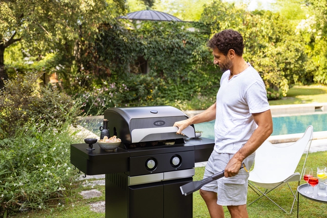 Gasbarbecue leonardo 2-branders sfeerfoto, Boretti, tuincentrumoutlet