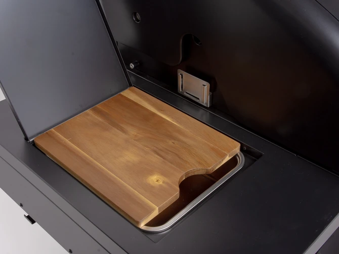 Gasbarbecue leonardo 3-branders detail snijplank, Boretti, tuincentrumoutlet