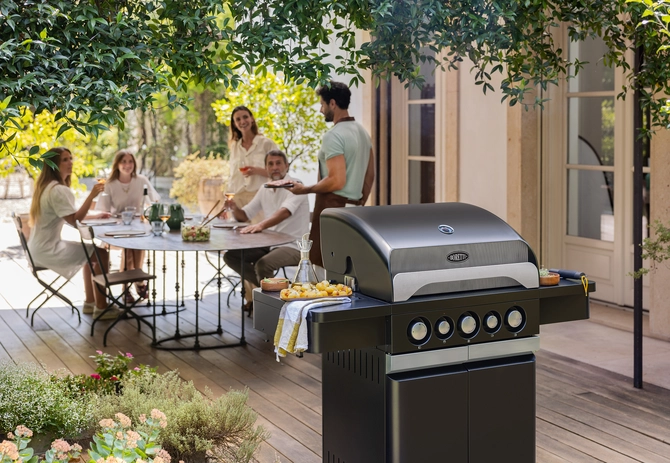 Gasbarbecue leonardo 3-branders sfeerfoto, Boretti, tuincentrumoutlet