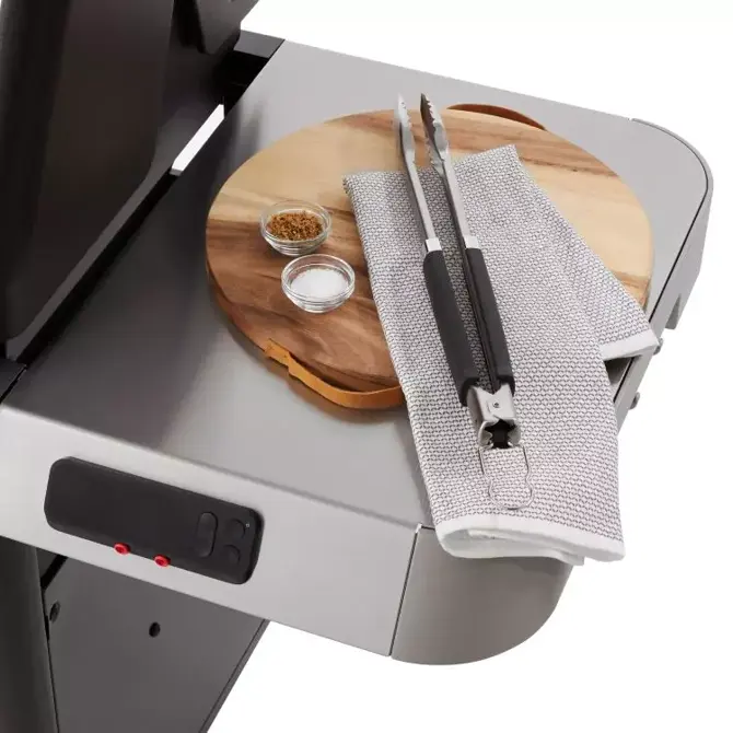 Genesis EX-435 zijtafel sfeer, Weber, bbqkopen