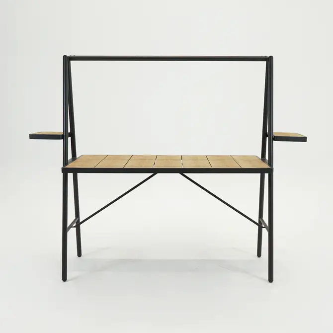 Genua Bartafel antraciet 221x80.5x181cm voorkant, Sens-line, Tuincentrumoutlet.com