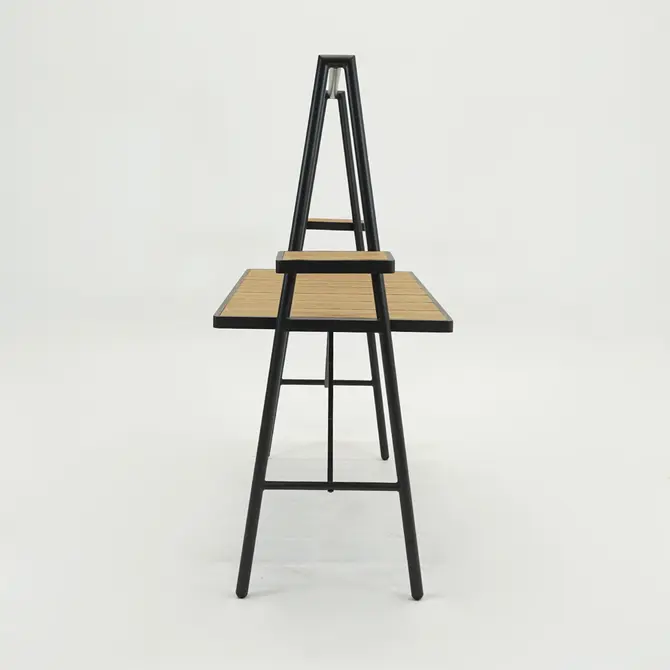 Genua Bartafel antraciet 221x80.5x181cm zijkant, Sens-line, Tuincentrumoutlet.com