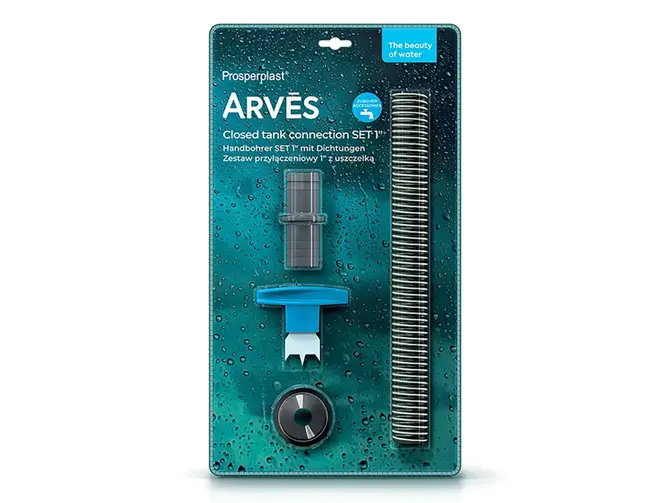 Gesloten ton aansluiting Set 1" RCANS10 Arves - licht grijs, Vita, tuincentrumoutlet.com