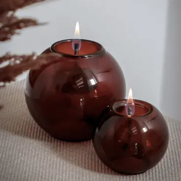 Globus Candle 15 Amber sfeer, Tenderflame, tuincentrumoutlet.com