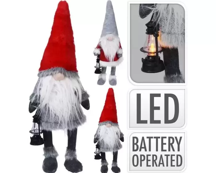 Gnome met LED neus 84cm, Koopman, www.tuincentrumoutlet.com