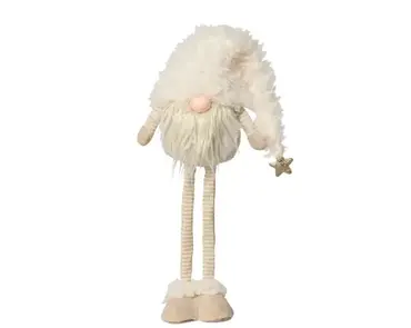 Gnoom polyester l28b19h80cm creme, Decoris, tuincentrumoutlet.com