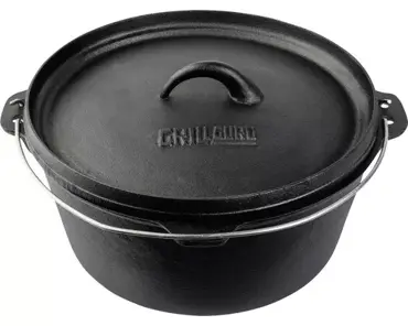 Grill Guru Cast Iron Dutch Oven Large