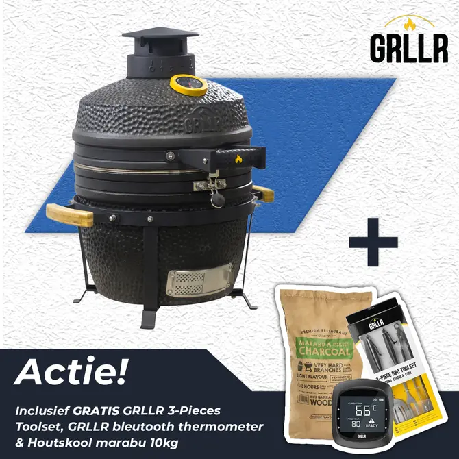 GRLLR Ember Classic 16 Charocal Black Kamado BBQ Mat Zwart - afbeelding 1