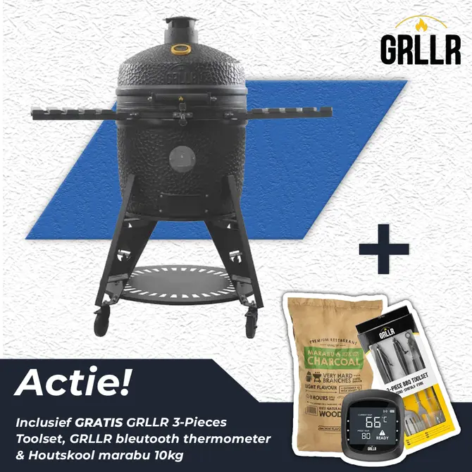 GRLLR Ember PRO 23 Charocal Black Kamado BBQ Mat Zwart - afbeelding 1