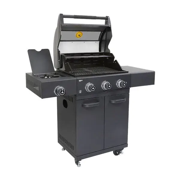 GRLLR Prime G3S 3 Burner Gas Barbecue with Side Burner schuin, Grllr, tuincentrumoutlet.com