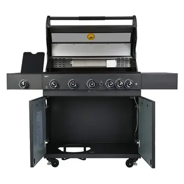 GRLLR Prime G5S 5 Burner Gas Barbecue with Back Burner and Side Burner open, GRLLR, tuincentrumoutlet.com