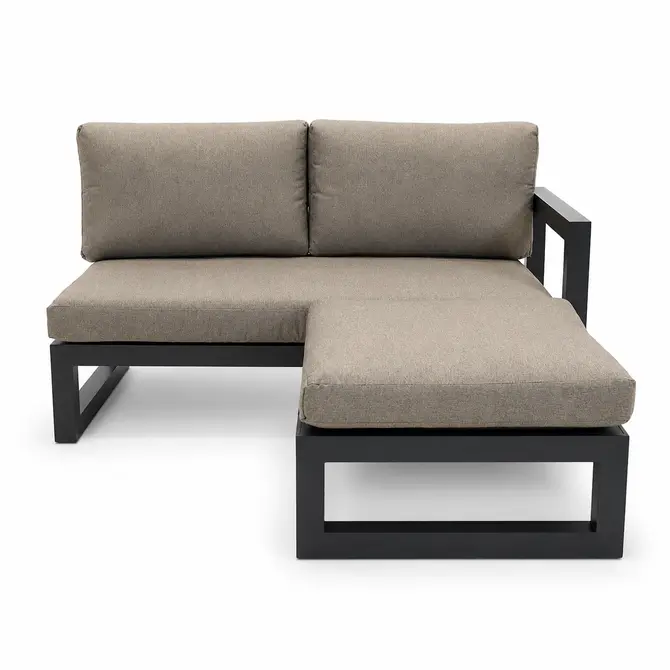 Grosso 2-zits bank L + hocker beige, Vita, Tuincentrumoutlet.com
