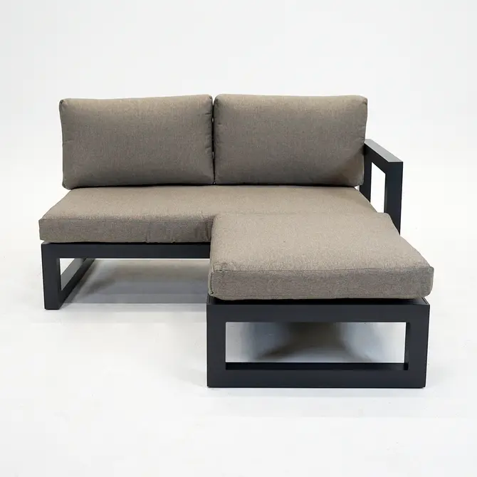 Grosso 2-zits bank L + hocker beige, Vita, Tuincentrumoutlet.com