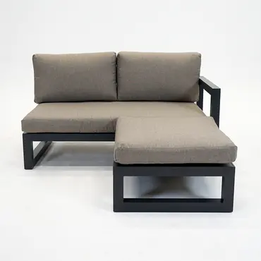 Grosso 2-zits bank L + hocker beige, Vita, Tuincentrumoutlet.com