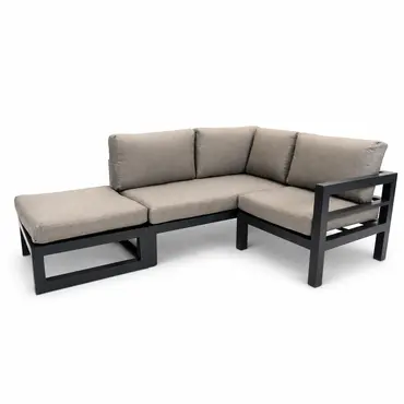 Grosso 2-zits bank L + hocker + hoek beige, Vita, Tuincentrumoutlet.com