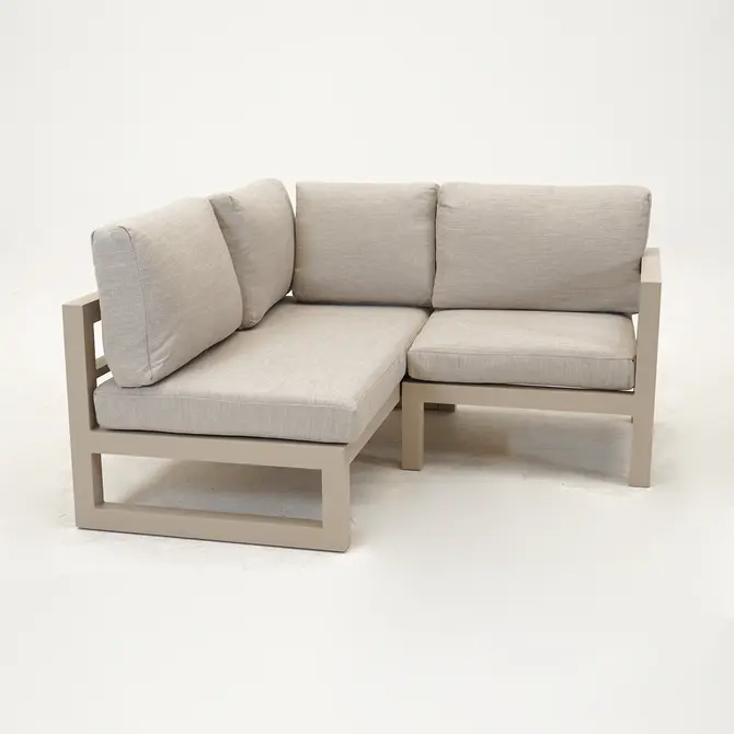 Grosso 2-zits bank L + hoek beige, Vita, Tuincentrumoutlet.com