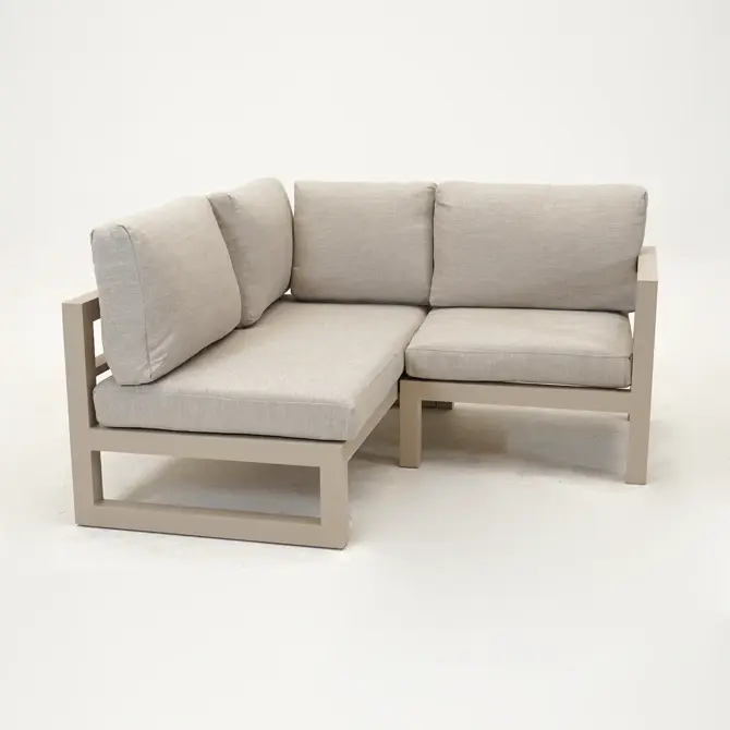 Grosso 2-zits bank L + hoek beige, Vita, Tuincentrumoutlet.com