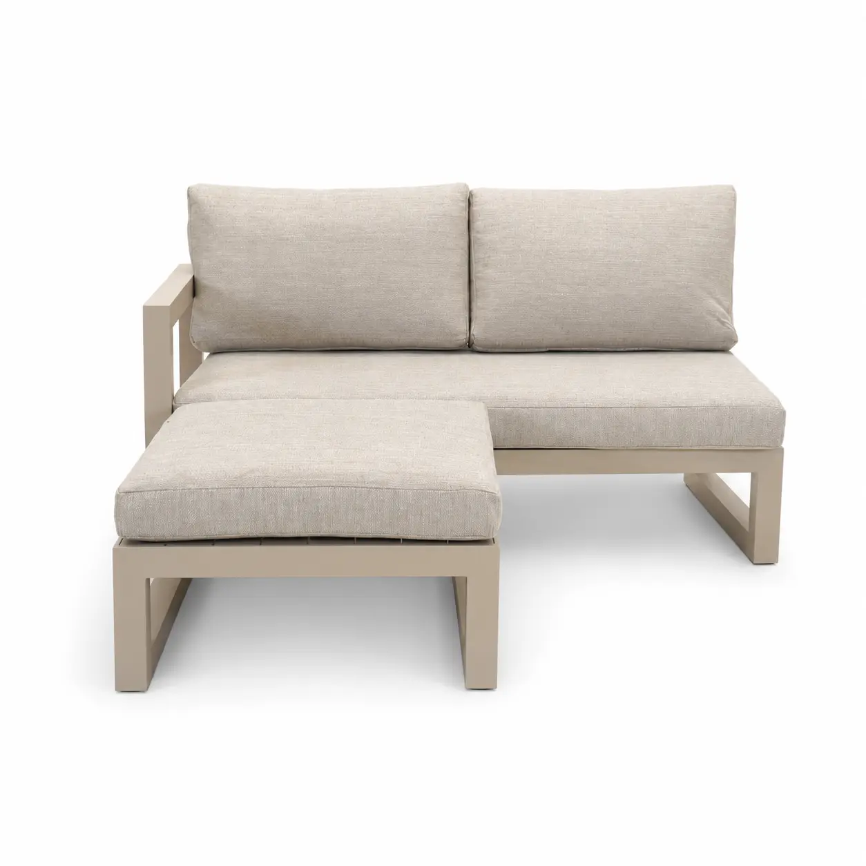 Grosso 2-zits bank R+ hocker beige