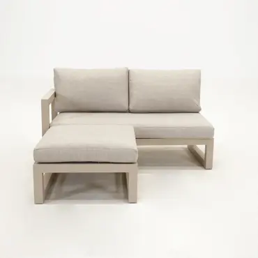 Grosso 2-zits bank R+ hocker beige, Vita, Tuincentrumoutlet.com